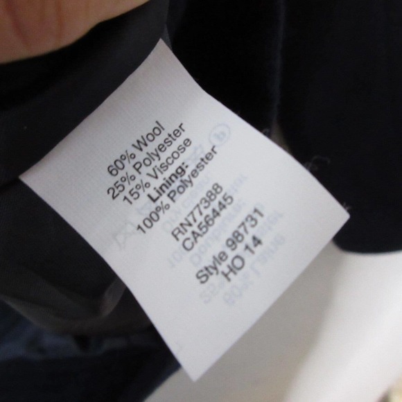 J Crew Factory Women Pea‎ Coat Wool Military Blue Gold Buttons NWOT - Picture 5 of 10